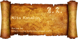 Nits Katalin névjegykártya