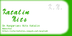 katalin nits business card